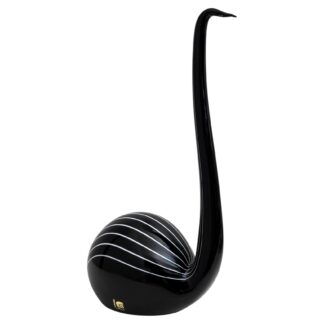 Murano glass sculpture "Black Swan", designed by Livio Seguso. Italy, 1980s