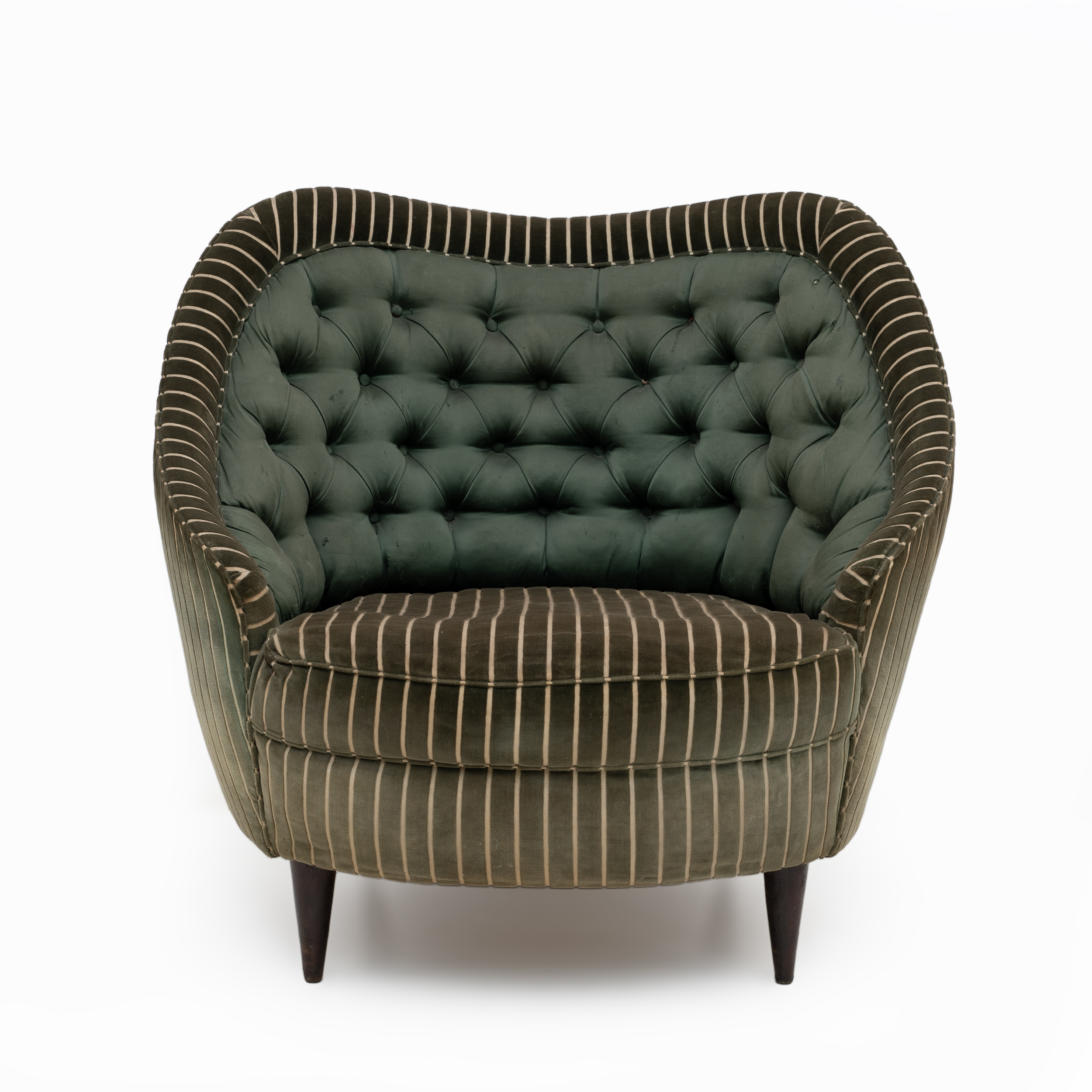 Gio Ponti Mid-century Modern Italian Armchairs for Casa e Giardino, 1940s