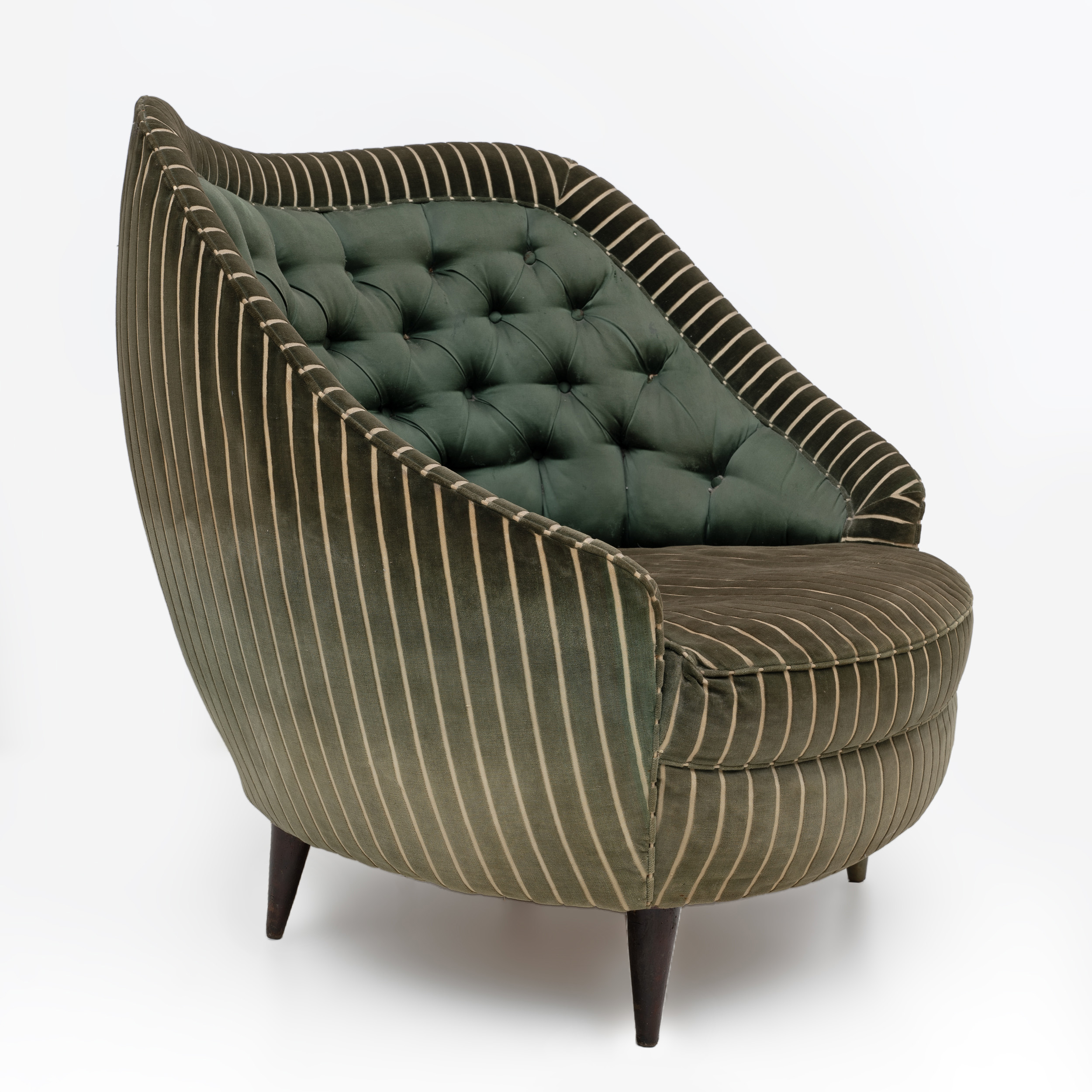 Gio Ponti Mid-century Modern Italian Armchairs for Casa e Giardino, 1940s
