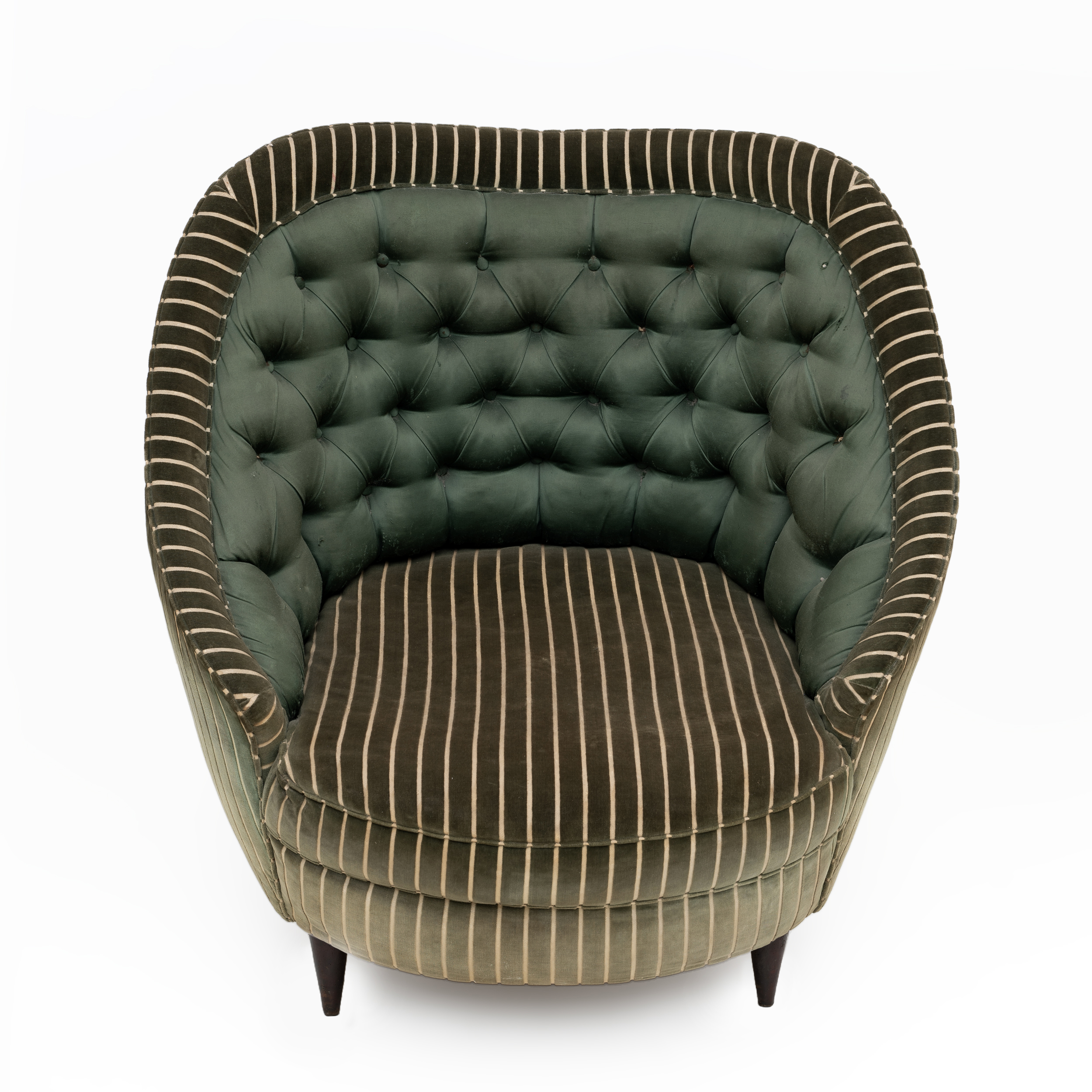 Gio Ponti Mid-century Modern Italian Armchairs for Casa e Giardino, 1940s