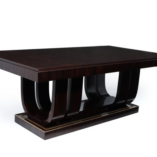 Stunning French Art Deco Macassar Ebony Dining Table