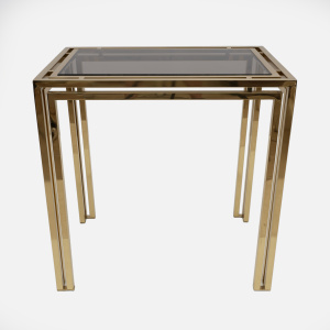 Mid-century Modern Italian Brass Console Table, 1970s
