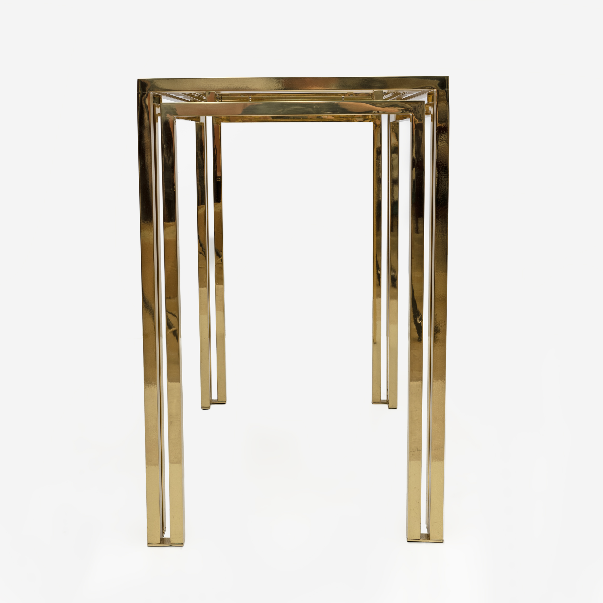 Mid-century Modern Italian Brass Console Table, 1970s