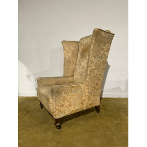 Antique Wing Back Armchair of Stout Construction