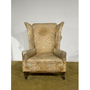 Antique Wing Back Armchair of Stout Construction