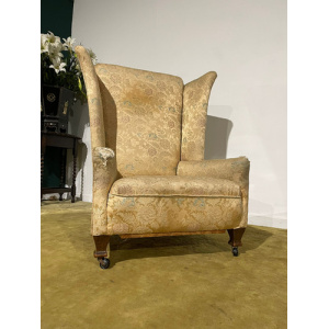 Antique Wing Back Armchair of Stout Construction