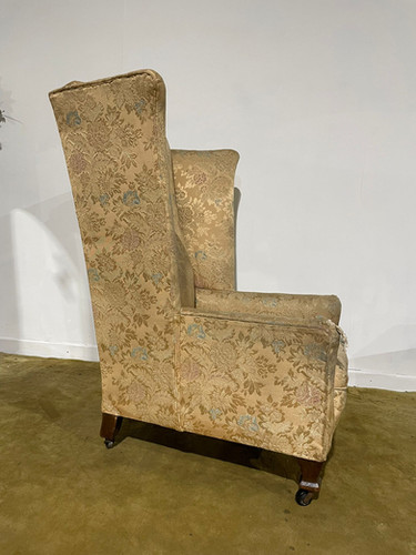 Antique Wing Back Armchair of Stout Construction