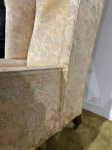 Antique Wing Back Armchair of Stout Construction