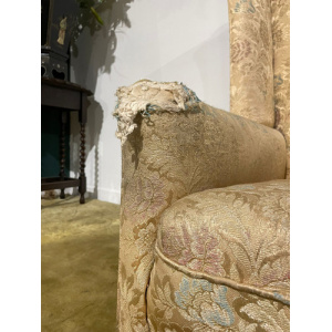 Antique Wing Back Armchair of Stout Construction