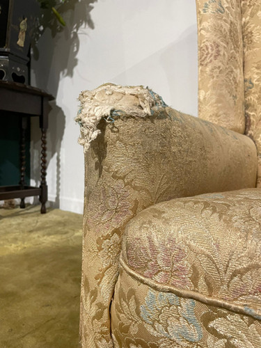 Antique Wing Back Armchair of Stout Construction