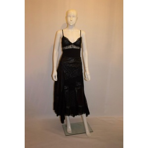 Azur London , Black leather and lace Skirt