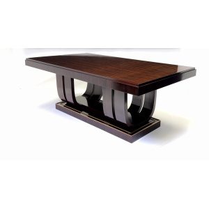 Stunning French Art Deco Macassar Ebony Dining Table