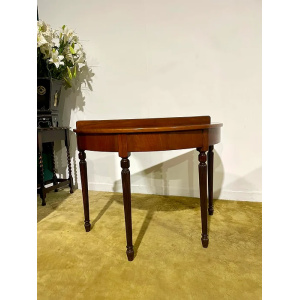 Victorian Mahogany Demi Lune Table