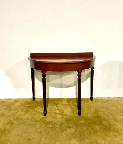 Victorian Mahogany Demi Lune Table - Image 12