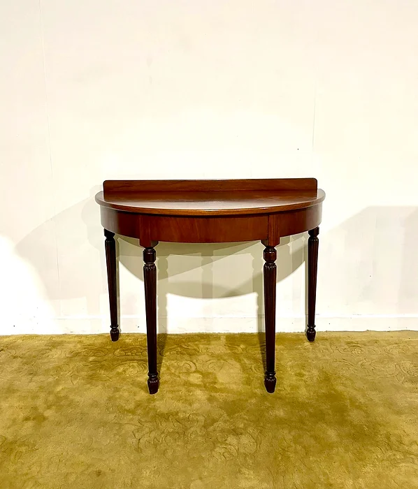 Victorian Mahogany Demi Lune Table