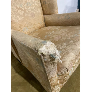 Antique Wing Back Armchair of Stout Construction