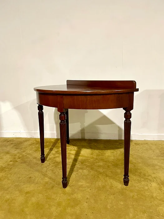 Victorian Mahogany Demi Lune Table