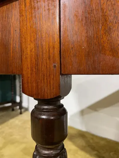 Victorian Mahogany Demi Lune Table - Image 11