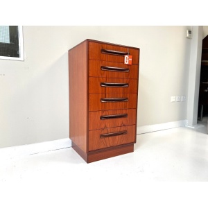 G Plan Fresco, 6 Drawer Teak Chest of Drawers / Tallboy