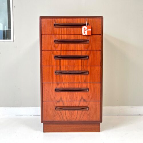 G Plan Fresco, 6 Drawer Teak Chest of Drawers / Tallboy