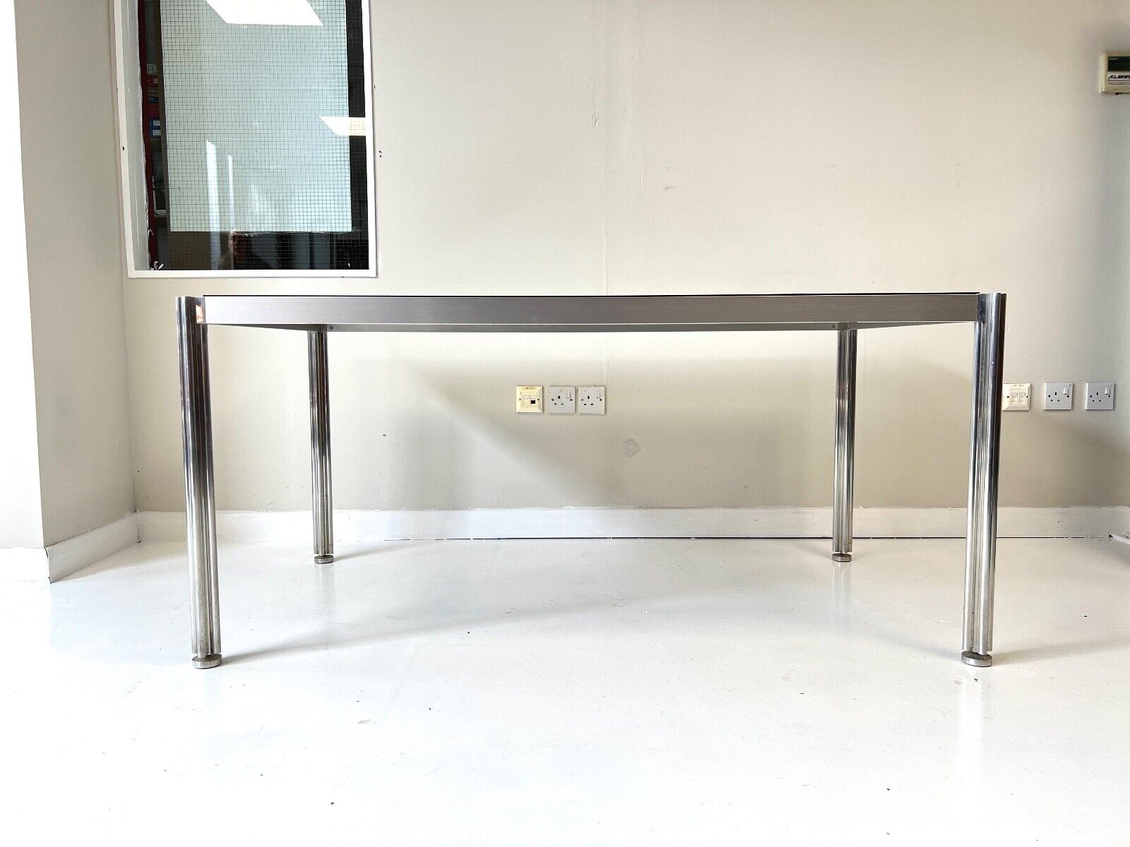 George Cianciminio, Aluminium & Smoked Glass Dining Table