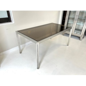 George Cianciminio, Aluminium & Smoked Glass Dining Table