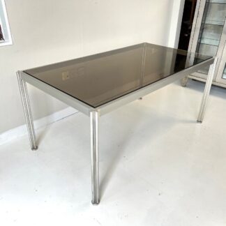 George Cianciminio, Aluminium & Smoked Glass Dining Table