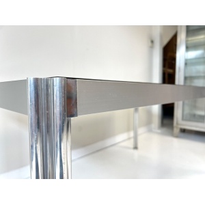 George Cianciminio, Aluminium & Smoked Glass Dining Table