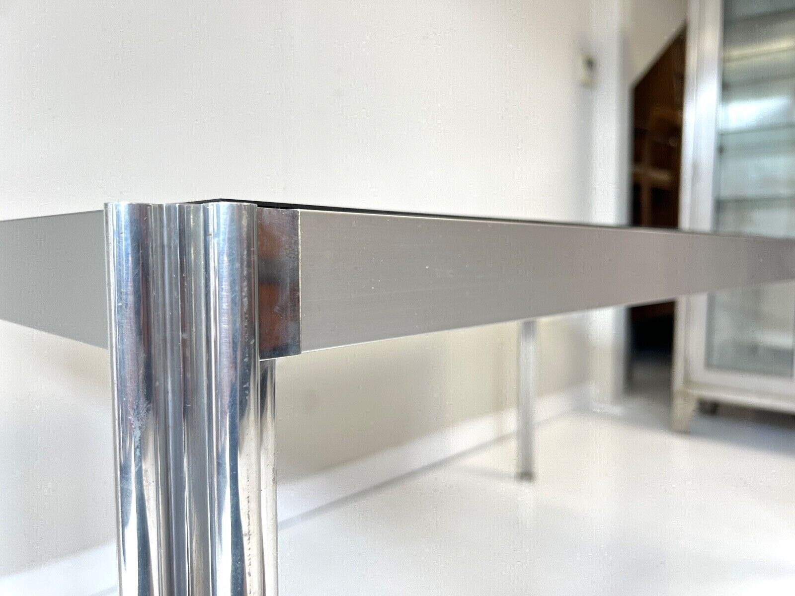 George Cianciminio, Aluminium & Smoked Glass Dining Table