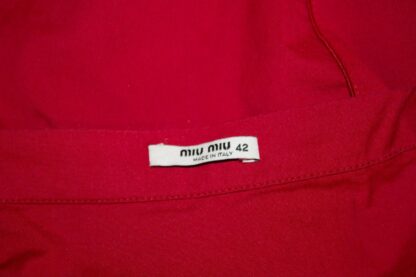 Miu Miu Red Cotton Skirt