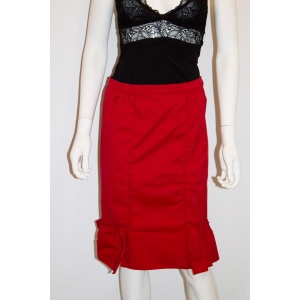 Miu Miu Red Cotton Skirt