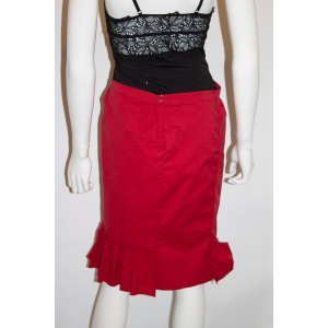 Miu Miu Red Cotton Skirt