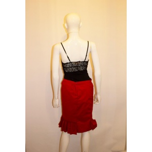 Miu Miu Red Cotton Skirt