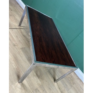 Retro Vintage Mid Century Chrome&Rosewood Coffee Table By Merrow Associates