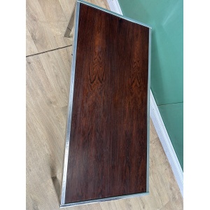 Retro Vintage Mid Century Chrome&Rosewood Coffee Table By Merrow Associates