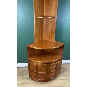 Retro Vintage Mid Century Teak Corner Cabinet By Nathan Furniture-Courier