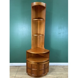 Retro Vintage Mid Century Teak Corner Cabinet By Nathan Furniture-Courier