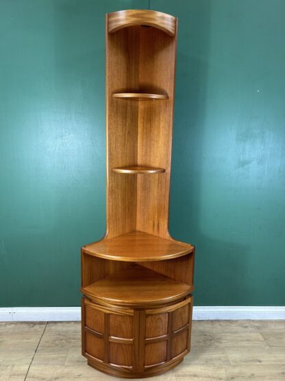 Retro Vintage Mid Century Teak Corner Cabinet By Nathan Furniture-Courier