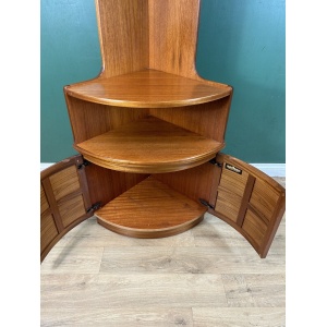 Retro Vintage Mid Century Teak Corner Cabinet By Nathan Furniture-Courier