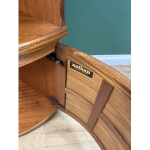 Retro Vintage Mid Century Teak Corner Cabinet By Nathan Furniture-Courier