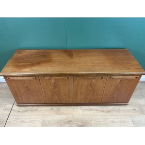 Retro Vintage Mid Century Teak Low Sideboard By Meredew Furniture-Courier