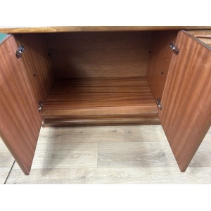 Retro Vintage Mid Century Teak Low Sideboard By Meredew Furniture-Courier