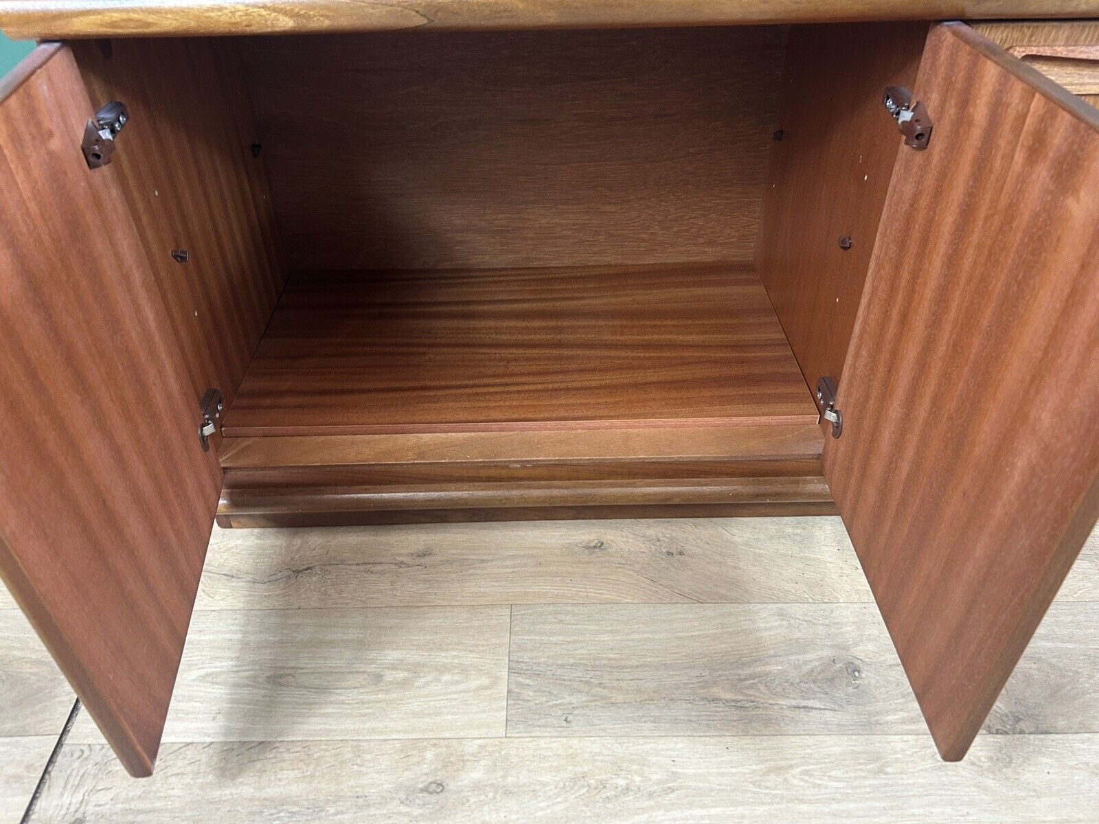 Retro Vintage Mid Century Teak Low Sideboard By Meredew Furniture-Courier