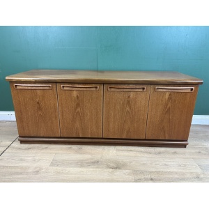 Retro Vintage Mid Century Teak Low Sideboard By Meredew Furniture-Courier