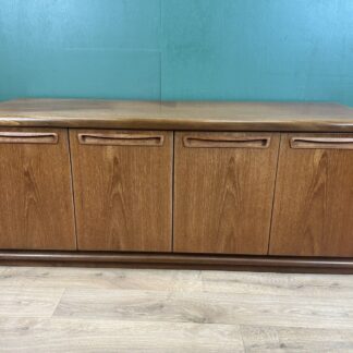 Retro Vintage Mid Century Teak Low Sideboard By Meredew Furniture-Courier