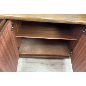 Retro Vintage Mid Century Teak Low Sideboard By Meredew Furniture-Courier