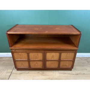 Retro Vintage Mid Century Teak Media Sideboard By Nathan Furniture-Courier