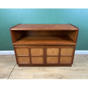 Retro Vintage Mid Century Teak Media Sideboard By Nathan Furniture-Courier