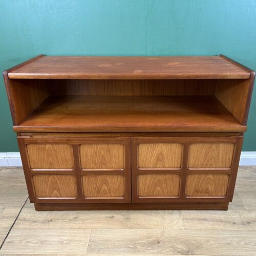 Retro Vintage Mid Century Teak Media Sideboard By Nathan Furniture-Courier