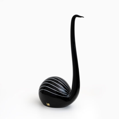 Murano glass sculpture "Black Swan", designed by Livio Seguso. Italy, 1980s - Image 4